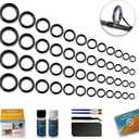 Fishing Rod Repair Kit,Fishing Pole Eyelet Ceramic Insert Eyes Repair with 52 Guide Rings and Supplies