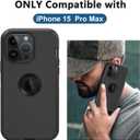 for iPhone 15 Pro Max Case, with Built in Screen Protector Heavy Duty Drop Protection, Full Body Rugged Shockproof Dust Proof Protective Phone Cover for Apple iPhone 15 Pro Max 6.7 (Black)