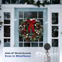 OUTXE Suction Cup Wreath Hanger, Upgraded Reef Hook for Front Door/Glass Window/Over Door, Christmas/Thanksgiving/Halloween/July 4th/Easter/Valentine/Spring/Summer/Fall (Black, 2-Pack)