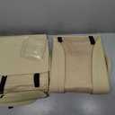 2 Pack Leather Front Car Seat Covers, Universal Sideless Car Seat Protectors with Storage Pocket and Seat Belt Pads, Waterproof Automotive Seat Cover for Cars Trucks SUV(Yellow Beige)