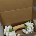 Ling's moment Ranunculus Artificial Flower, Faux Silk Mini Ranunculus Flowers for DIY Bouquet, Bulk Fake Wedding Filler Flowers for Centerpieces Arrangements Bridal Shower Decorations, Ivory White