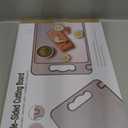 2-IN-1 Titanium Cutting Board for Kitchen Pure Titanium and Wheat Straw PP Scratch-Resistant 15.8x10.6 Inch, (Beige Titanium)