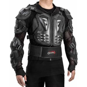 OHMOTOR Motorcycle Body Protective Jacket Armor Men, Motocross Riding Protective Gear,ATV Dirt Bike Chest Spine Protector, Size: Large-X-Large