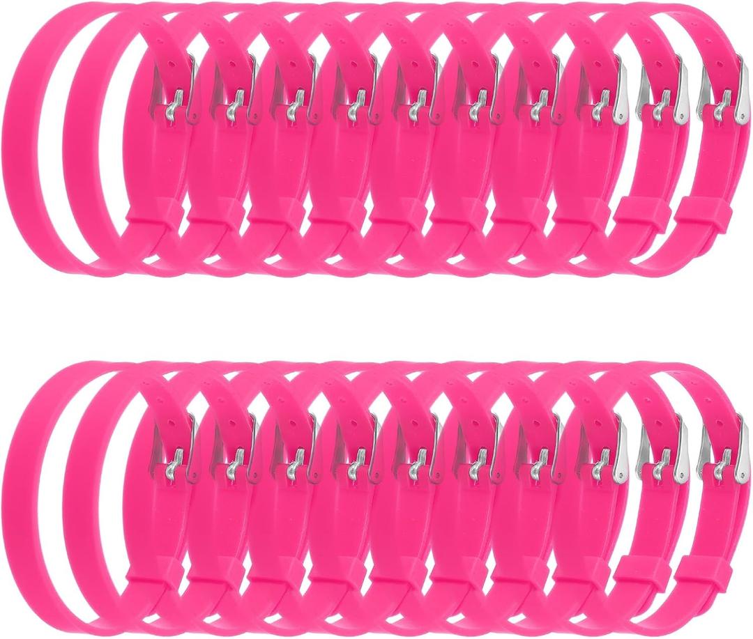 PATIKIL Slide Bracelet Wristband, Silicone Adjustable Bracelet, ID Bracelet Wristband for DIY Craft Gift ID Bracelet