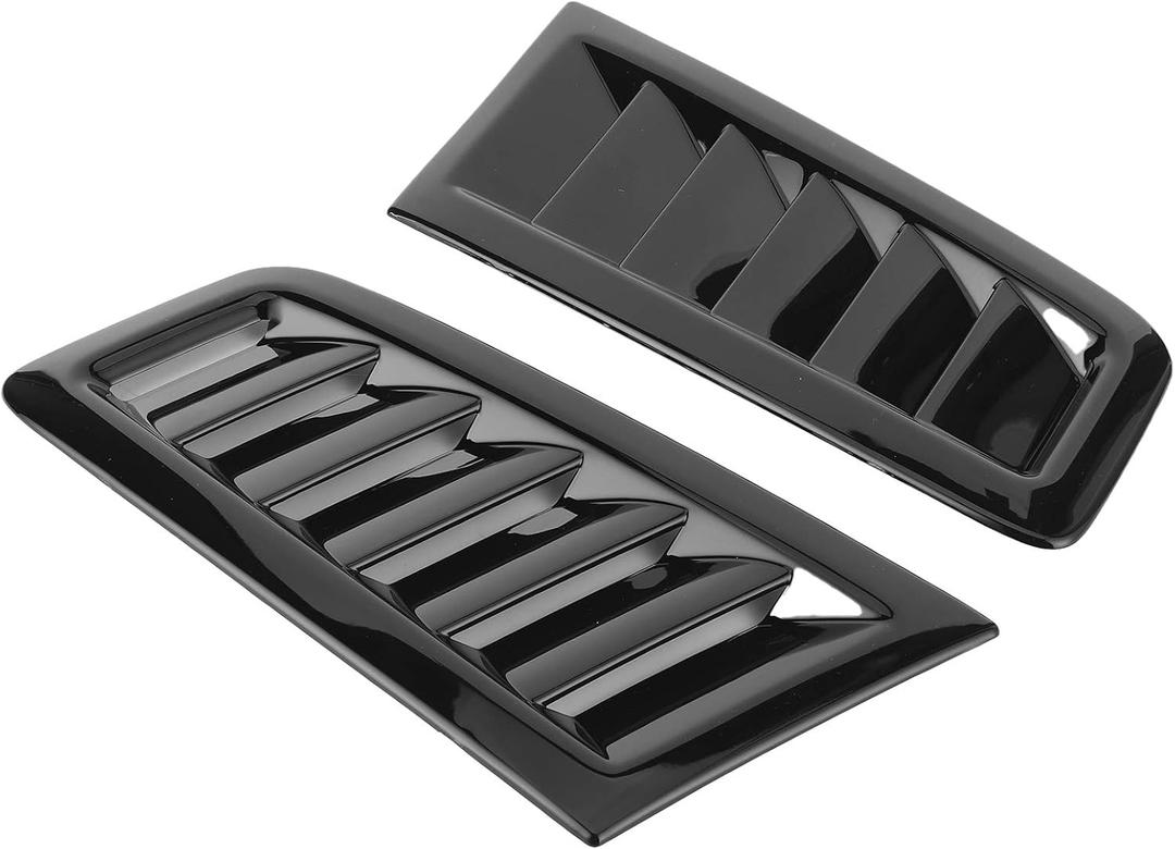 2Pcs Bonnet Vents, Universal Hood Vents for Cars, Bonnet Air Vents Engine Hood Car Exterior Parts for RS MK2 (Glossy Black)