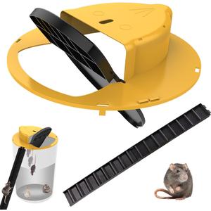 Mouse Trap Bucket Flip Lid, Auto-Reset Bucket Lid Mouse Traps, for Indoor Outdoor, Compatible 5 Gallon Bucket, Mouse Traps Compatible, Humane or Lethal Bucket (Without Barrel) (1 PCS)