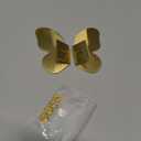 Semetall 2.91" Solid Brass Cabinet Knobs Decorative Butterfly Shape Single Hole Pull Handles for Kitchen Door Drawer Dresser,2 Pairs,Gold