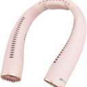 Mr. Young Portable Neck Fan - Ultra-Quiet, 4-Speed Adjustable, Dual Air Outlets, Turbo Design, USB-C Rechargeable, 10+ Hours Battery Life, Liquid Silicone Comfort for Long-time Use (Pink)