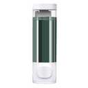 White Manual Bathroom Wall Mounted Soap Dispenser, 10oz/300ml Single Bathroom Shampoo and Conditioner Dispenser, Clear Plastic Refillable Liquid Lotion Pump Dispenser and Organizer