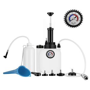 DIQDI 3L Brake Bleeder Kit, Manual Pressure Brake Fluid Bleeder with 1L Catch Bottle, 4 Master Cylinder Adapters, Funnel & Fluid Dropper, OnePerson Brake and Clutch Bleeding Tool for Cars SUVs