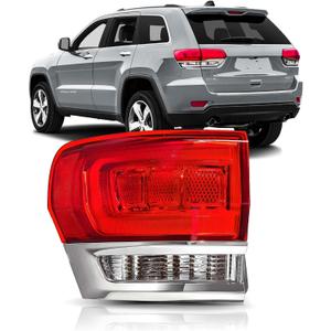 Driver Side Outer Tail Lights Assembly for 2014-2021 Jeep Grand Cherokee
Replacement Rear Lights Brake Lamp Chrome Trim, Replace OE#68110017AC