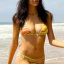 BECCA Women's Awaken Triangle Bikini Top, Adjustable, Tie Back, Swimwear Separates (M)