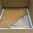 Corner Bamboo Bread Box for Kitchen Counter Large Capacity Rustic Bread Storage Container with Wavy Arcylic Transparent Door Vintage Storage for Homemade Bread (Brown)