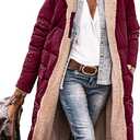 PRETTYGARDEN Women's 2025 Winter Fashion Clothes Oversized Shearling Fleece Long Coats Jackets S