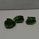 3pcs Artificial Green Rose Tops