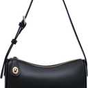 CHOLISS Shoulder Bag for Women, RFID Anti-Theft Crossbody Bags for Women, Vegan Leather Purse Handbags with Zipper Closure (Black)