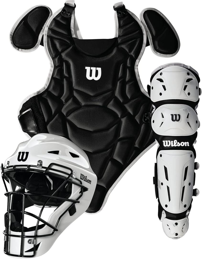 Wilson EZ Gear 2.0 Catchers Gear Kit (Small/Medium, Black)