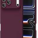 oakxco for iPhone 17 Pro Max Case Silicone Rectangle Edge Corner, Y2k Soft Rubber Gel Cute Phone Case for Women, Girly Aesthetic Trendy Unique Design with Camera Cover, Burgundy Wine