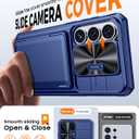 Vizvera for Samsung Galaxy S26 Ultra Case Wallet RFID [Cards Holder][Camera Cover][Edge Raised] Full Body Rugged Shockproof Silicone Phone Case for Galaxy S26 Ultra 6.9" 2026,Blue
