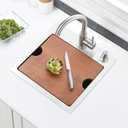 15x15 Drop In Bar Sink Small Kitchen Sink Top Mount Workstation Stainless, 15"Lx15"Wx9"D