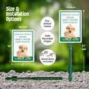 SmartSign Funny Don't Water Our Plants Dog Pee Yard Sign - 10"x7", 21.5 inch Tall Lawn Sign & Stake Kit, Cute Dog Graphic, 40 mil Laminated Rustproof Aluminum