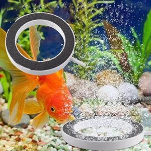 Round Ring Air Stone, Aquarium Bubble Stones Round Bubble Stone for Increasing Oxygen Embellishing Aquarium Pond Fish Air Pump Accessories