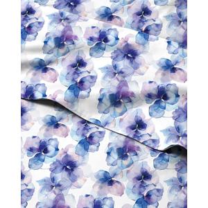 Floral Sheets - Flower Print Bed Sheet Set - 1 Flat, 1 Fitted & 2 Pillowcases w/ Deep Pockets - Comfy, Cozy, Wrinkle & Fade Free - Boho Botanical Bedding - Soft, Breathable & Cooling - King Size Set
