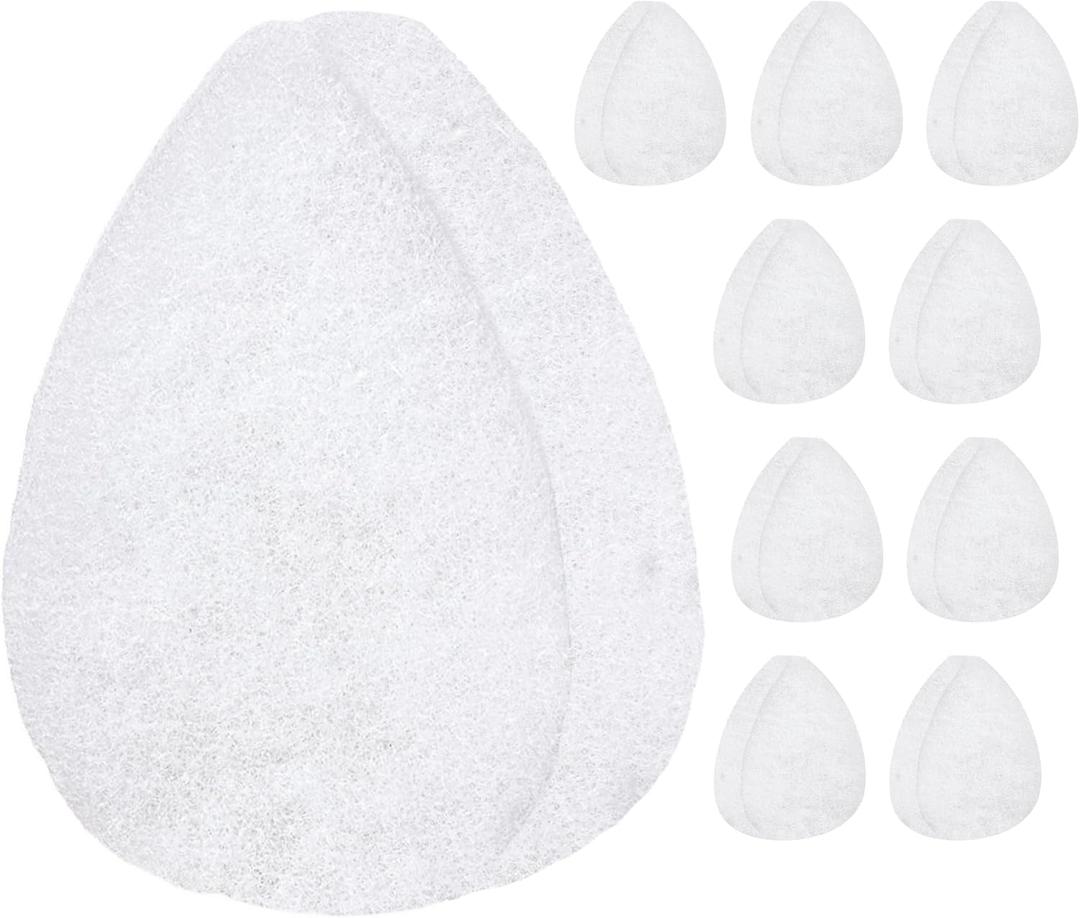 IMPRESA Facial Exfoliating Pads - Deep Cleansing Facial Sponges - Daily Exfoliation Face Scrubbers - Extra Thick Face Sponge - White, Pack of 10