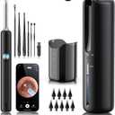 Ear Wax Removal - Electric Ear Irrigation Flushing System with 4 Pressure Modes, Ear Cleaner with Camera, 1080P Otoscope, Ear Cleaning Tool with 7 Pcs Ear Set, Safe and Effective Earwax Removal Kit (Black)