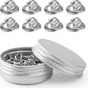50PCS Metal Locking Pin Backs, Pin Keepers Locking Clasp, Badge Insignia Pin Backs Replacement (Silver) (nickel)