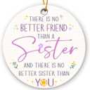 5 x Sister Ornament 2025, Appreciation Gifts for Sisters Bestie Sibling Soulsister, Thoughtful Sister Gifts from Sis Brother, Sisterhood Birthday Decor, Ceramic Ornaments for Christmas Tree