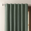 Threshold Velvet Curtain Panel - Green, Solid, Lined, Machine Washable - Threshold 5x4FT