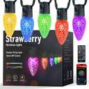 Minetom Smart C9 Christmas Lights Outdoor, 100 LED 99FT Christmas Color Changing Fairy Lights App Control, Music Sync, 105 Preset Modes, Connectable RGB C9 String Lights for House Indoor Xmas Decor