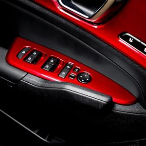 Amzcar 4PCS Door Lock Switch Covers Compatible with Kia Sportage 2023-2025 Accessories (Red)