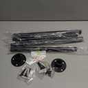 Heavy Duty Shower Rod - Industrial Shower Curtain Rod Wall Mounted for Bathroom,Closet,Room Divider,Outdoor Patio - 28 to 76"Adjustable Shower Pole - Matte Black