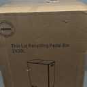 GarveeHome 2 x 8 gal Stainless Steel Double Trash Can with Lid for Kitchen, Large Dual Trash and Recycle Bin Combo, Step-on Kitchen Metal Garbage Cans, PP Inner Buckets, Liner Rim