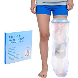 Sumifun Cast Covers for Shower Leg - Waterproof Extra Wide Large - Adult Leg Cast Covers with Non-Slip Padding Bottom, Keep Cast Dry Protection (X-Large)