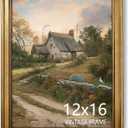 12x16 Picture Frame Vintage Gold for Wall Mount, 12X16 - 1 Pack