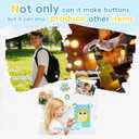 Button Maker Machine, Molds in 3 Sizes: 2.28, 1.25, and 1, 500 Buttons, 15 Fridge Magnets, 15 Bottle Openers, 15 Keychain, Pin Maker Machine Kit DIY, Circular Cutter in 3 Sizes