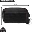 Tactical Admin Pouch Molle Vest Pouch, Premium Quality Nylon 1000d Materials, Multi-Purpose EDC Pouch Organizer (Black)