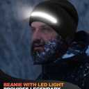 Unisex Beanie with LED Light, Stocking Stuffers Gifts for Men Dad Husband Grandpa Boyfriend Birthday Thanksgiving Christmas (Black)