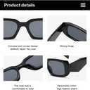 Verfimaci Trendy Rectangle Sunglasses for Women Man Square Sun Glasses (Black Frame Grey Lens+brown Frame Grey Lens)