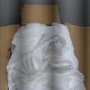 BATTILO HOME Cream Faux Fur Throw Blanket for Bed, Large Double Side Ruched Rabbit Fur Blanket for Couch, Bed, Super Soft Cozy Mink Blanket, 60"x80" (Ivory)