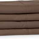 Bare Home Microfiber 4 Pack Standard/Queen Pillowcases, Cocoa, 20x30