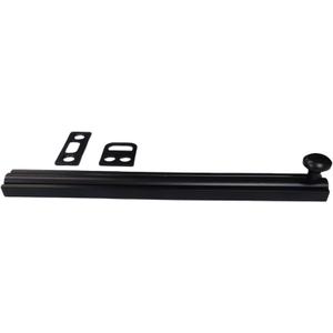 QCAA Solid Brass Surface Bolt 6", Matte Black, 1 Pack, Made in Taiwan