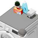 SEIRI 1pcs Washer and Dryer Covers for the Top, 26" x 26" Silicone Dryer Top Protector Mat Non-slip Waterproof Washing Machine Cover Protector Top Load for Laundry & Kitchen (Light Gray)