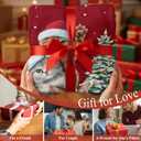 Chucoco Throw Blankets, Christmas Santa Cute Cats Luxury Ultra Soft Flannel Bed Blanket Blossoms Poinsettia Fir Tree Leaf Red Berry Cozy Warm Fleece Cover for Sofa Couch Chair 50"x60"