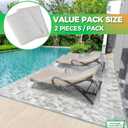 2-Pack Waterproof Outdoor Chaise Lounge Covers for Patio Furniture - Reusable & Heavy-Duty Clear Plastic Outdoor Furniture Covers Waterproof for Lounge Chairs, 84" x 32" x 32"