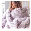 Bedsure GentleSoft Fluffy Lavender Purple Blankets Queen Size for Bed, Thick Sherpa Faux Fur Fleece Fuzzy Plush Winter Warm Soft Queen Blankets, Bedroom Purple Decor Cozy Gifts for Women Men, 90x90