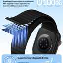Patented Magnetic Sport Silicone Band Compatible with Apple Watch Bands 40mm 38mm 41mm 44mm 45mm 42mm 49mm Women Men, Soft Silicone Sport Loop Strap for iWatch Series 11 10 9 8 7 6 5 4 3 2 1 SE Ultra